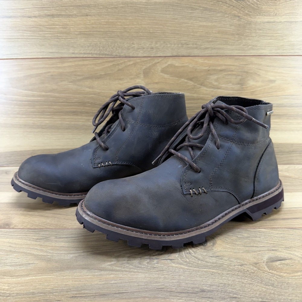The Muck Boot Company Mens Freeman Boots 8.5 Brown Waterproof Leather Ankle